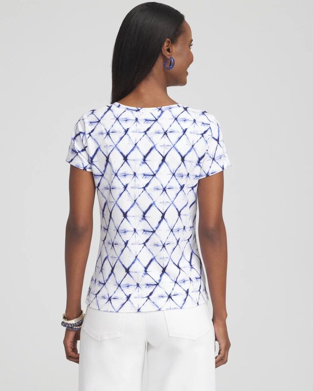 Tie Dye V-neck Perfect Tee - image 3